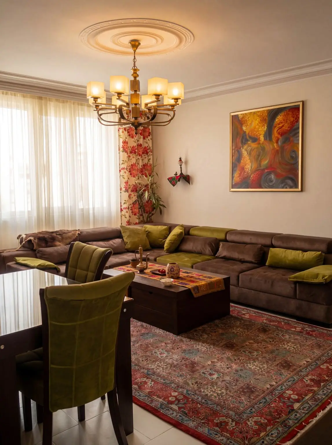 Warm, cosy family room