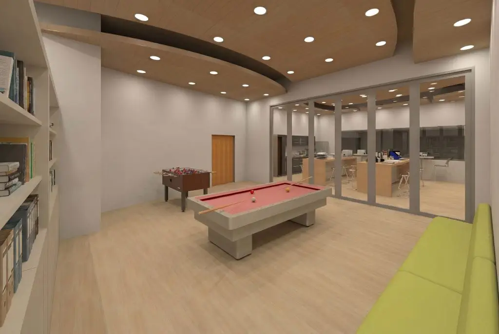 Entertainment area within a Toronto office